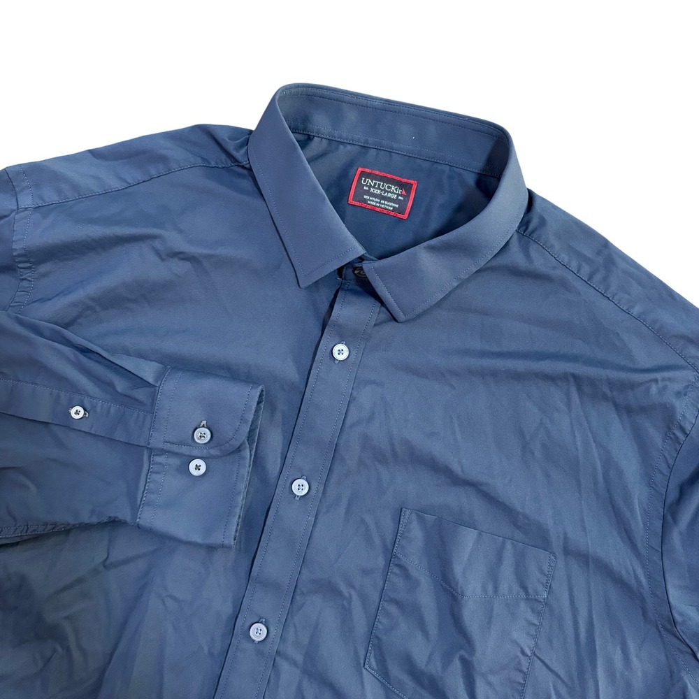 UNTUCKit Gironde Blue Performance Button Down Shirt‎ Mens XXX Large